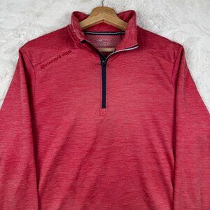 Vineyard Vines Pullover Men's Medium Coral On The Go Sankaty Quarter Zip Golf